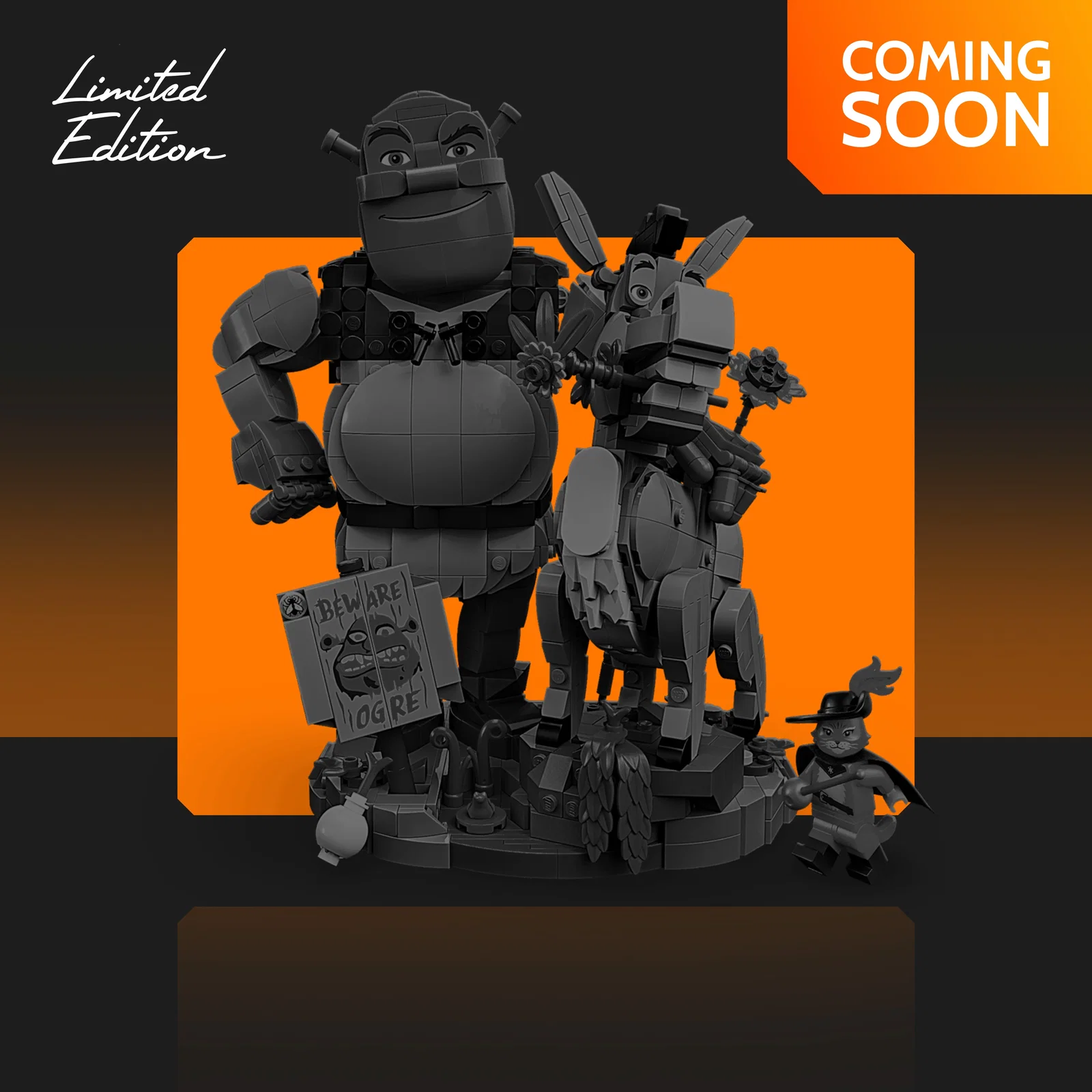 Image of Limited Edition Display Case for LEGO® Shrek, Donkey & Puss in Boots (72423)