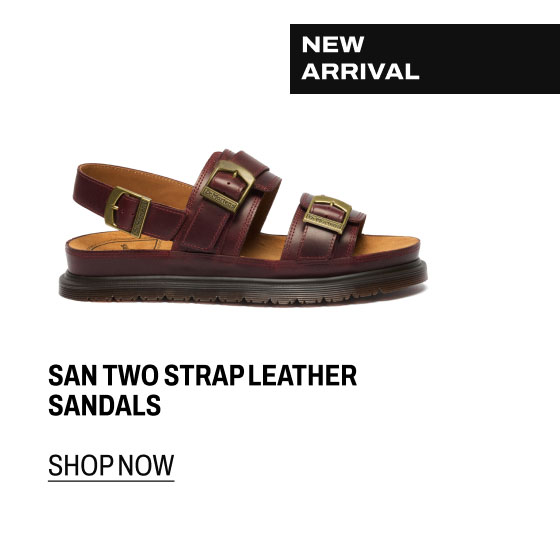 San Two Strap Leather Sandals