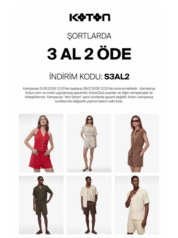 Şortlarda: 3 Al 2 Öde 🎁