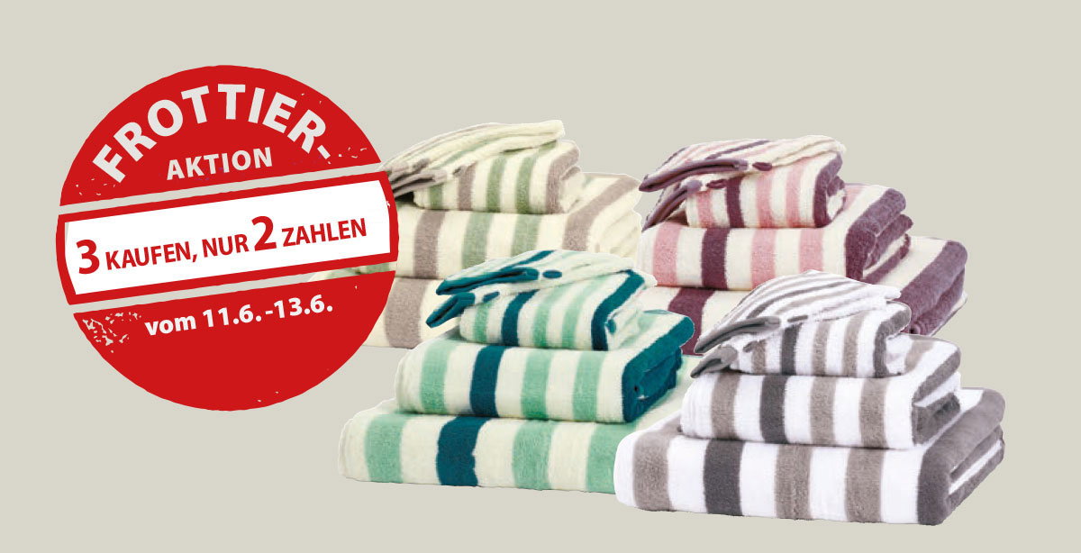 Handtuchset, 3er-Pack, gestreift, beige, grün, grau, verschiedene Größen, Produktansicht, Vorderansicht