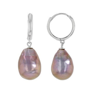 Genusis™ Lavender Cultured Freshwater Pearl Sterling Silver Earrings