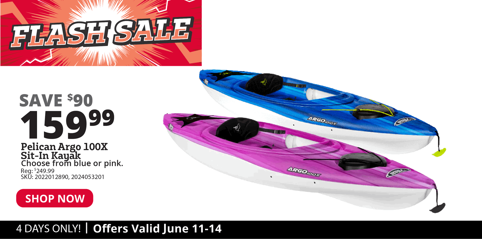 Pelican Argo 100X sit-in Kayak