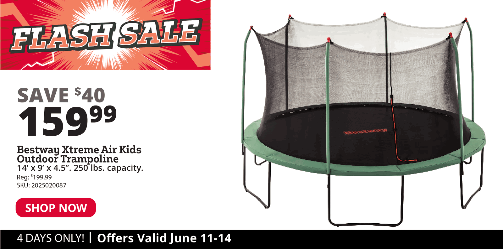 Bestway Xtreme Air Kids Outdoor Trampoline