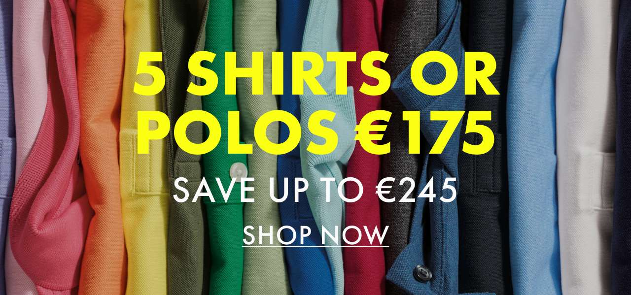 Starts NOW | 5 Shirts for £165! 