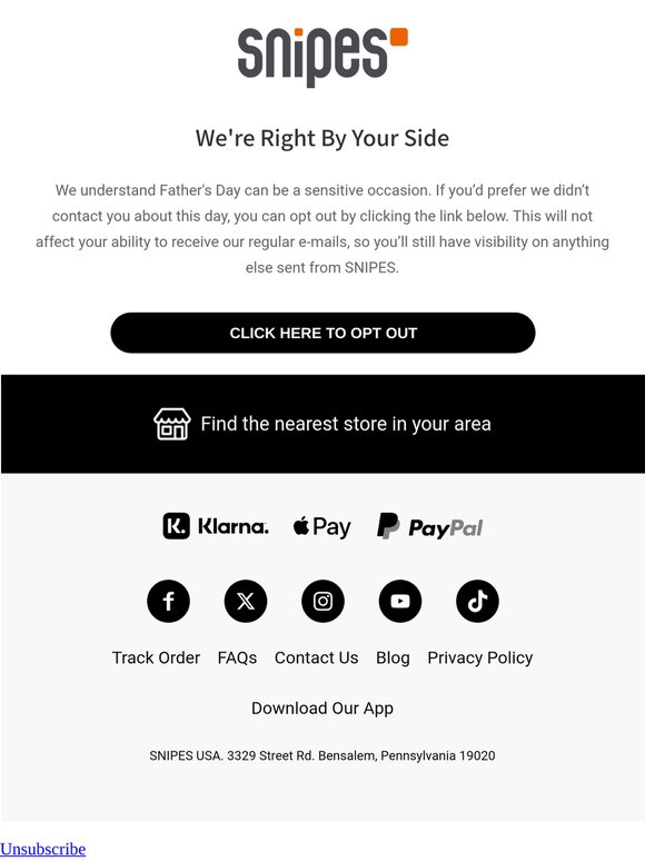 Want to Opt-Out of Father's Day Emails?