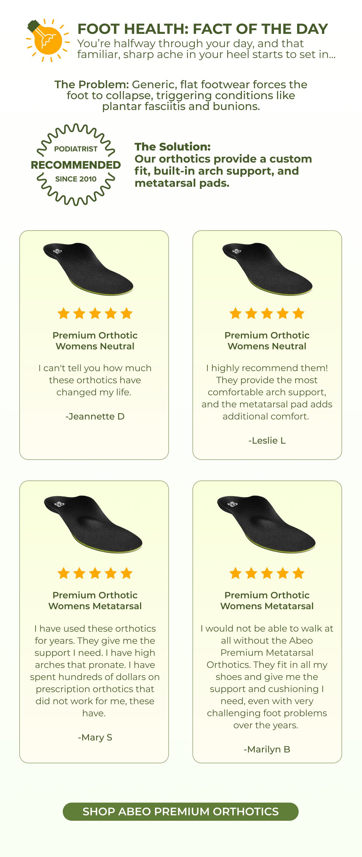 Shop ABEO Premium Orthotics