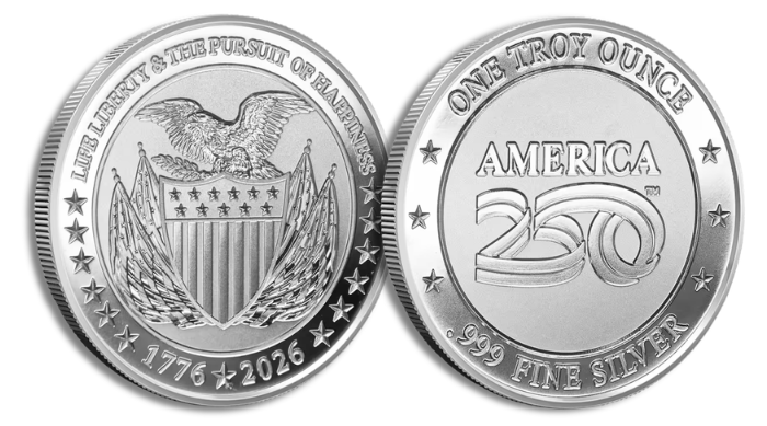 1 oz America250 Silver Round (New)