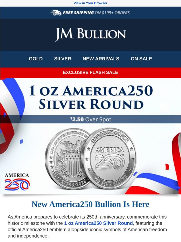 New America250 Silver Rounds Are Here + On Sale