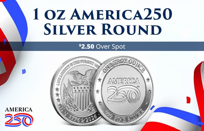 1 oz America250 Silver Round (New)
