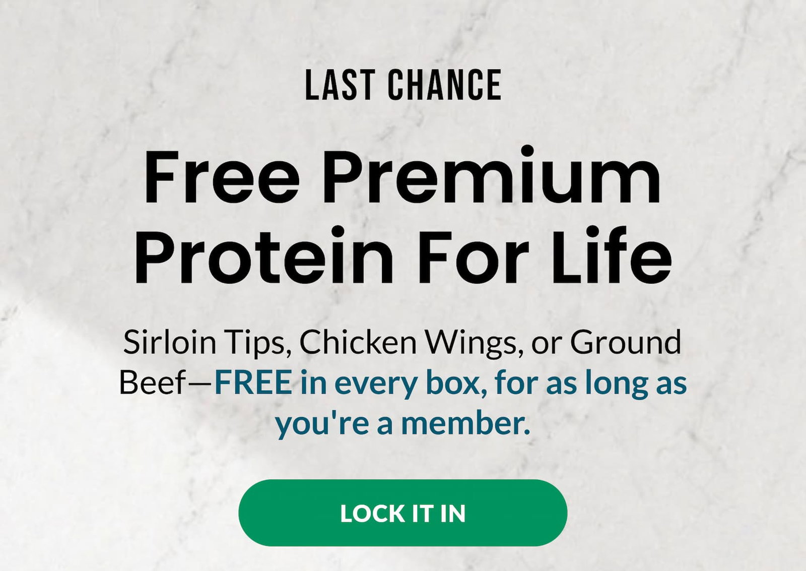 LAST CHANCE: Free Premium Protein For Life | LOCK IT IN