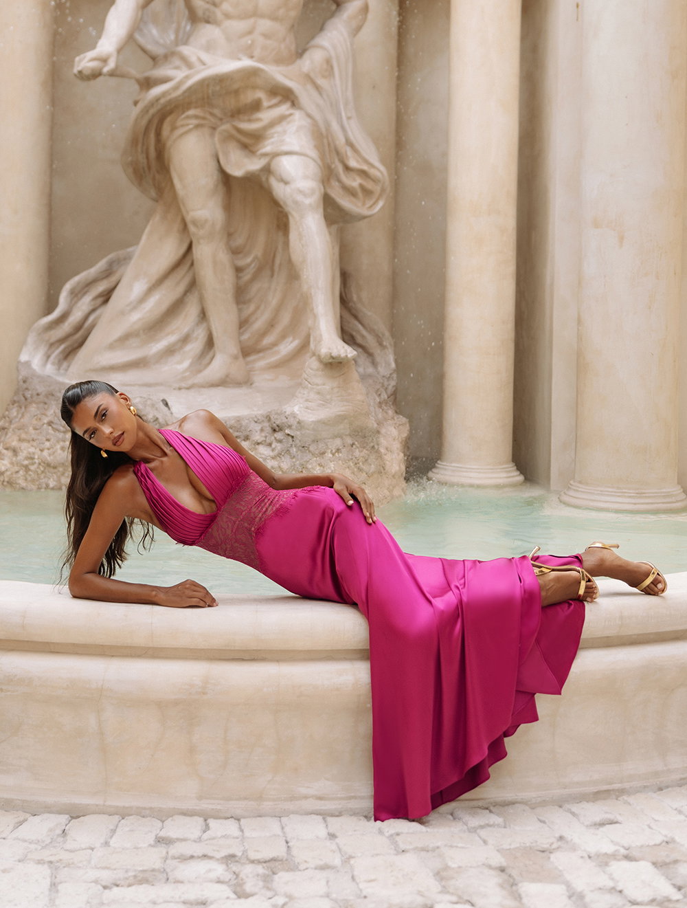 Virella Maxi Dress - Fuchsia