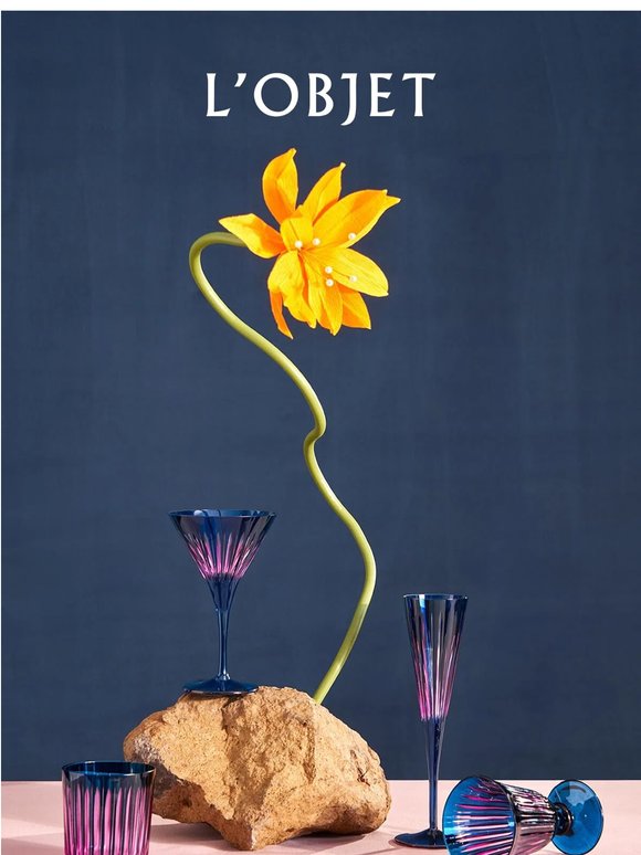 A Playful Table in Prism Blue & Gold