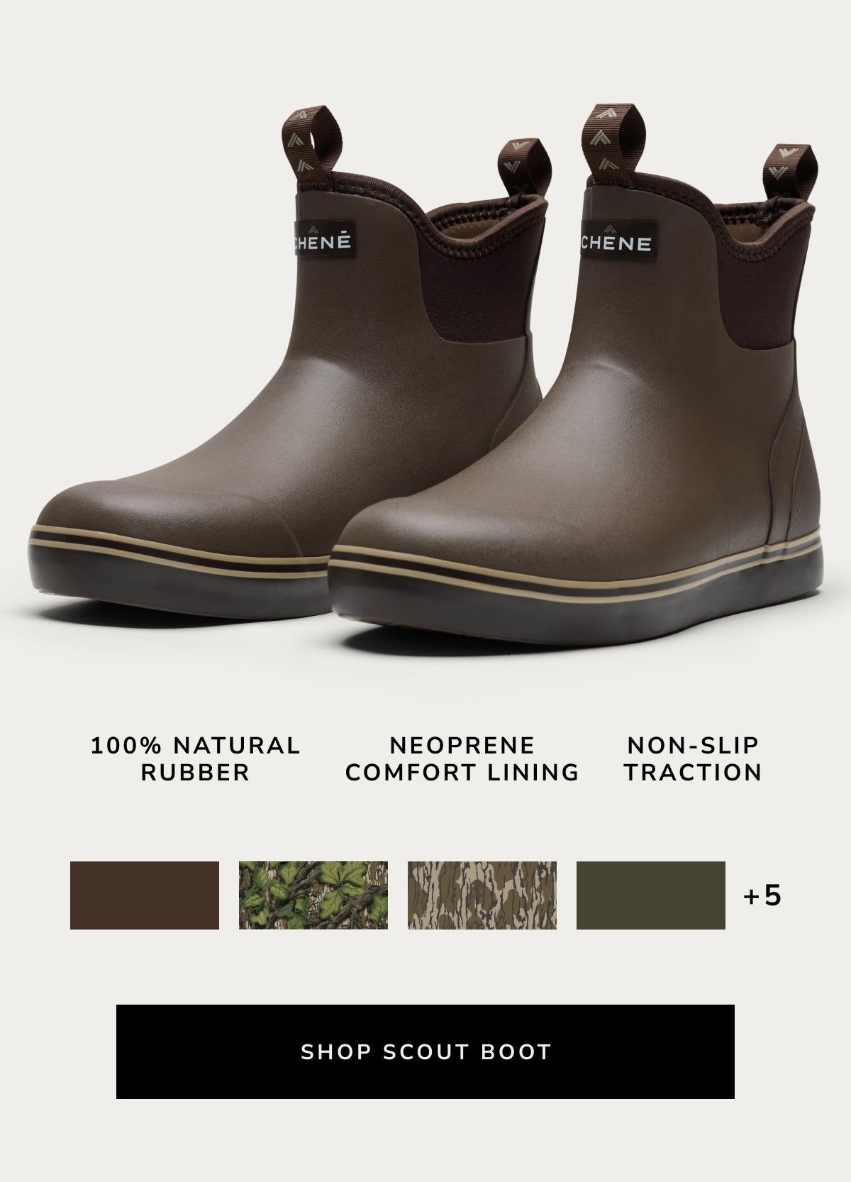 100% Natural Rubber | Neoprene Comfort Lining | Non-Slip Traction
