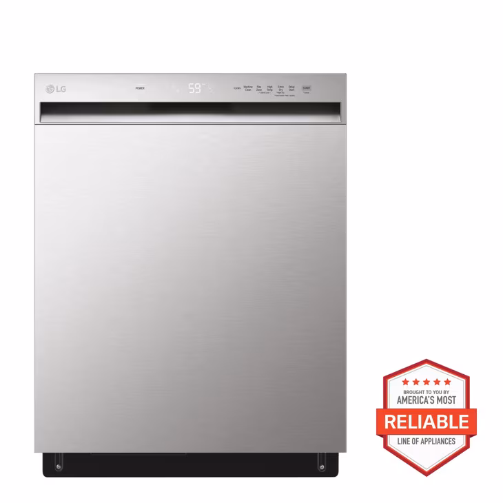 24 Inch Wide QuadWash™ Front Control Dishwasher - Stainless Steel