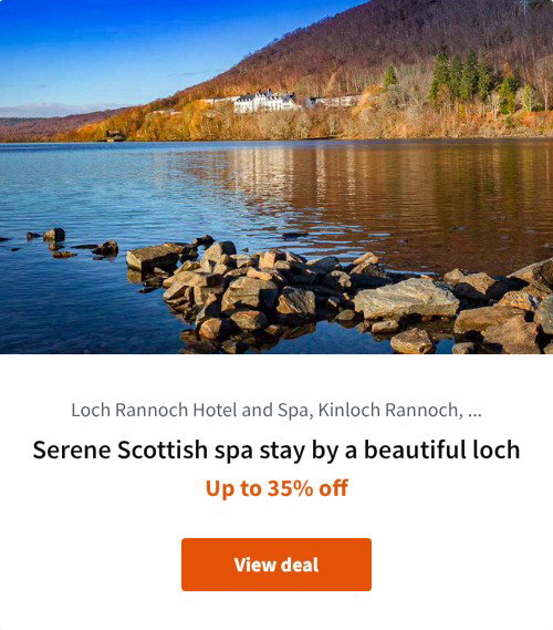 Serene Scottish spa stay by a beautiful loch