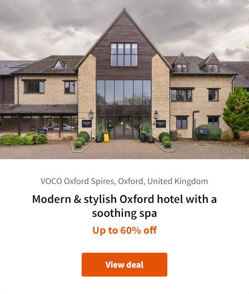 Modern &amp; stylish Oxford hotel with a soothing spa