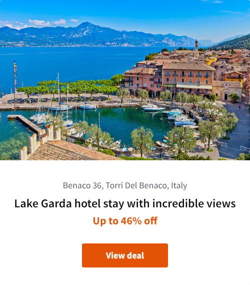 Lake Garda hotel stay with incredible views