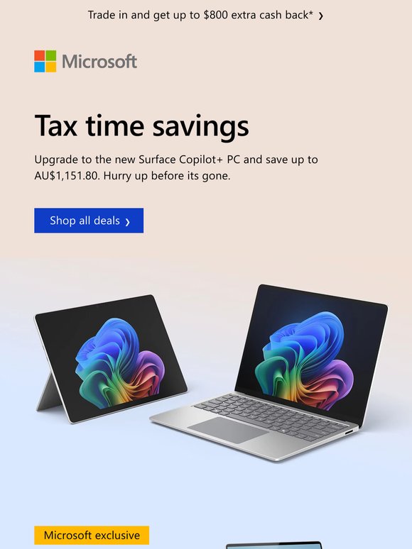 Save up to AU$1,151.80 on Microsoft exclusive Surface Laptop