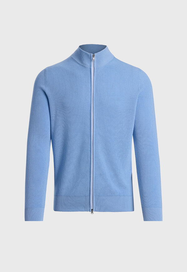 Image of RIBBED FULL ZIP CARDIGANS