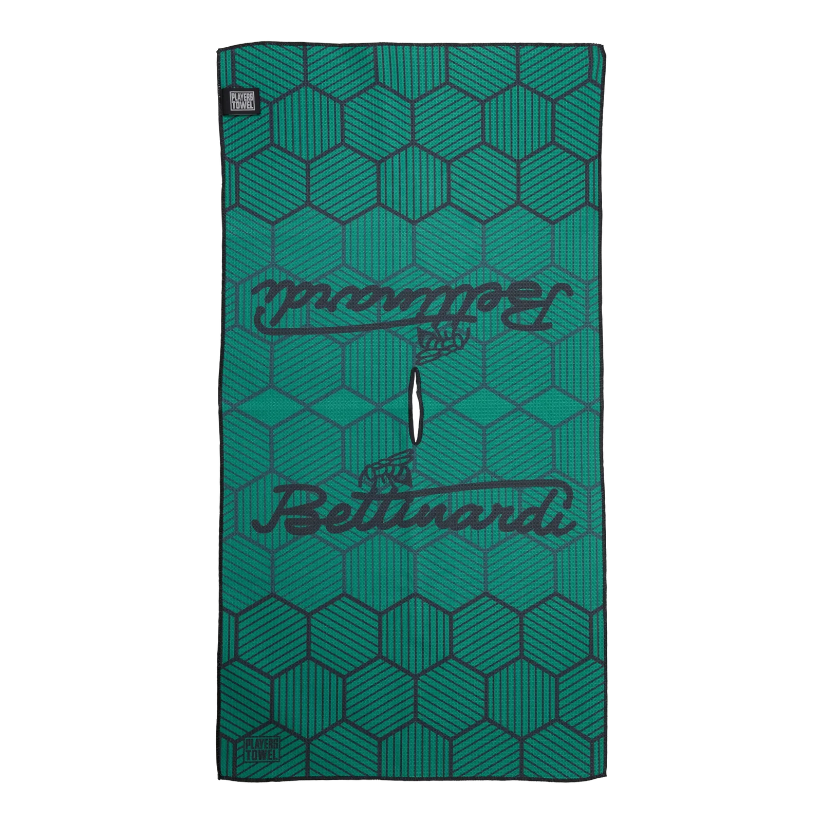 Image of Bettinardi Script Hex B Drip Green Players Towel