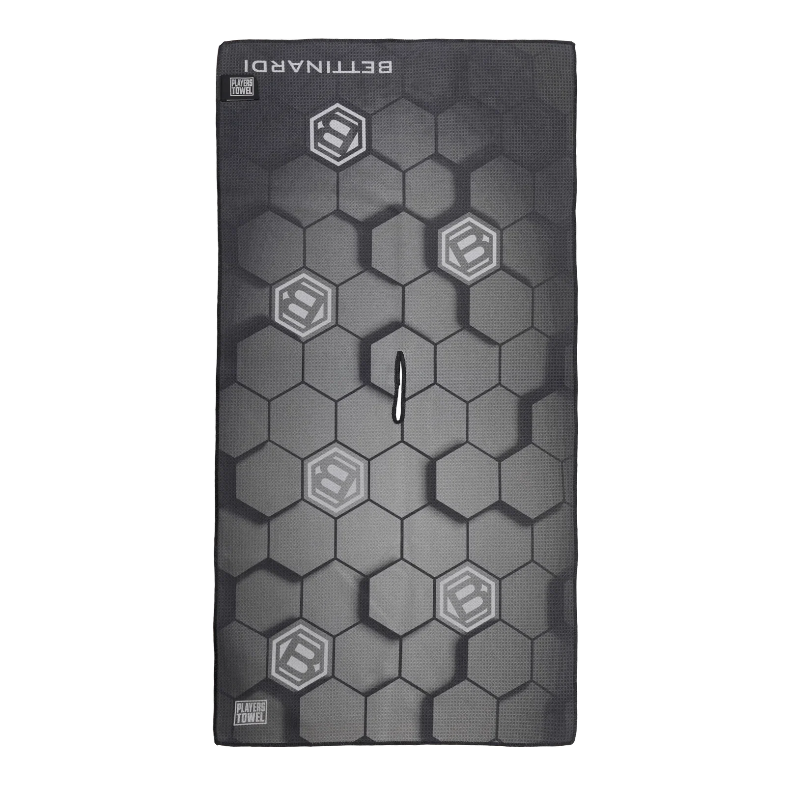 Image of Bettinardi 3D Hex B Black and Gray Players Towel