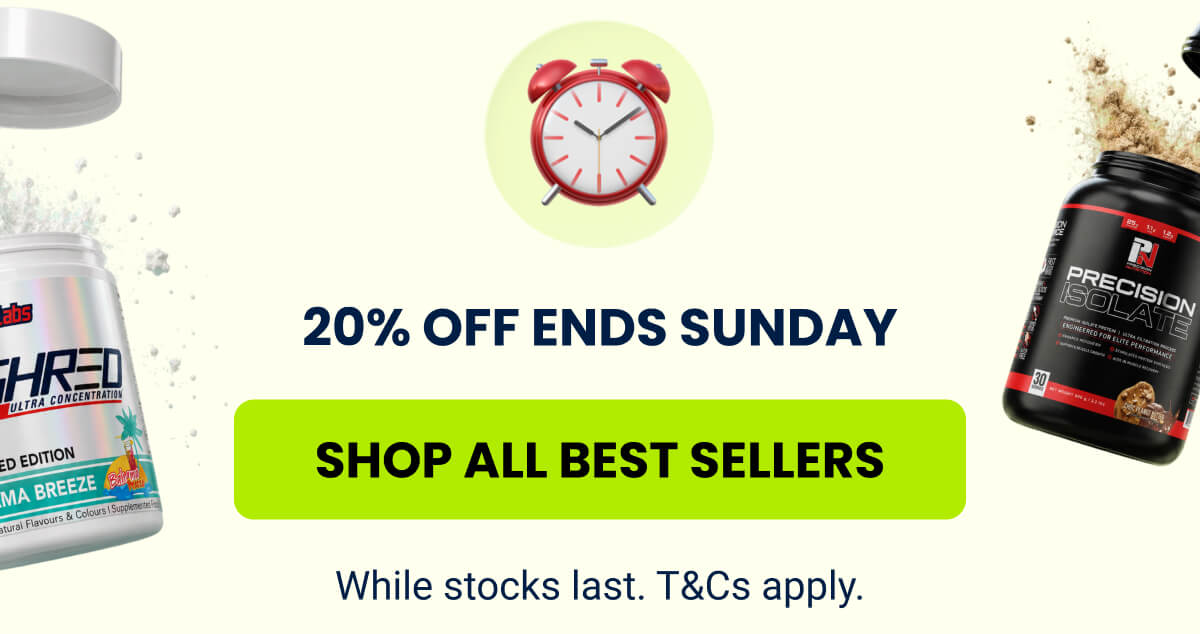20% OFF ENDS SUNDAY