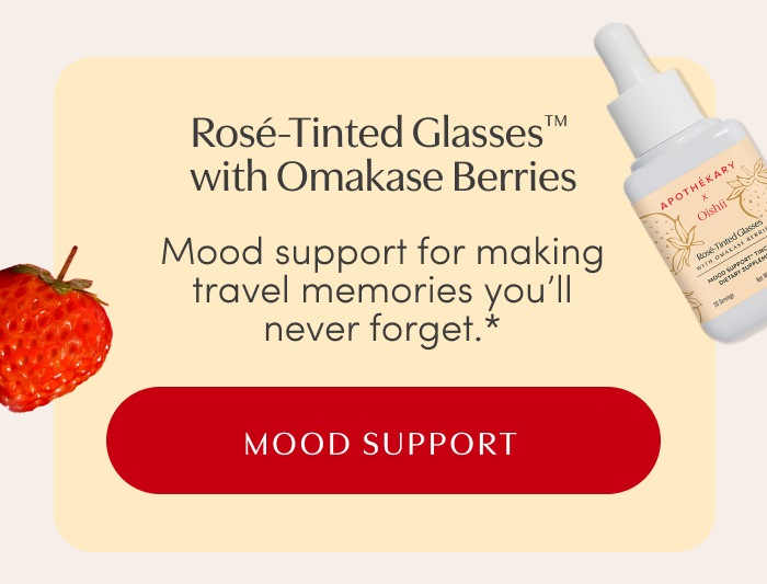 Rosé-Tinted Glasses™ with Omakase Berries | Mood support for making travel memories you'll never forget.* | MOOD SUPPORT