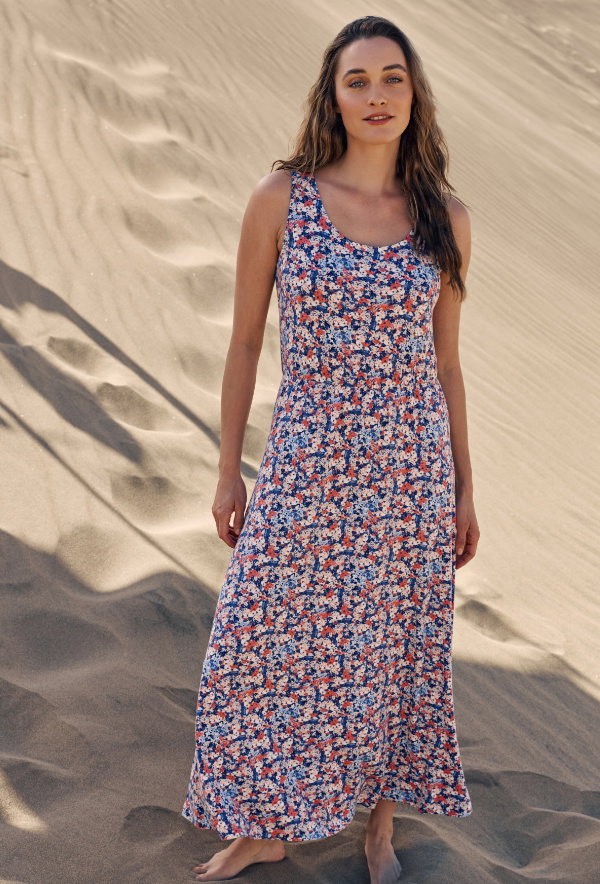 Maxikleid aus Jersey-Material