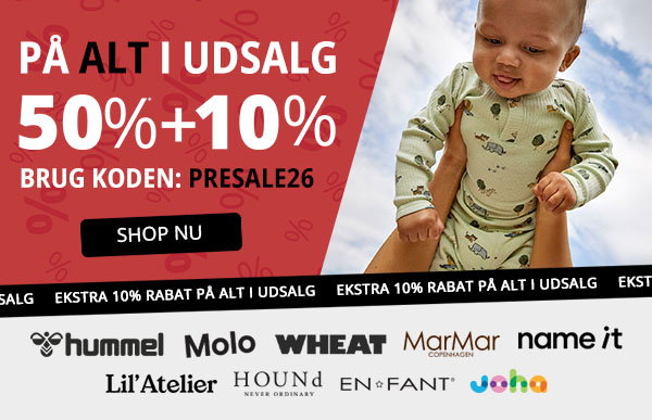Spar 50%* + 10% ekstra med rabatkode