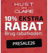 Spar 50% + 10% ekstra på Hust and Claire
