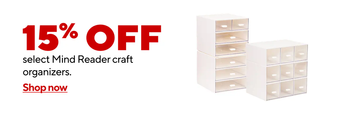 15% off Mind Reader Craft Organizers