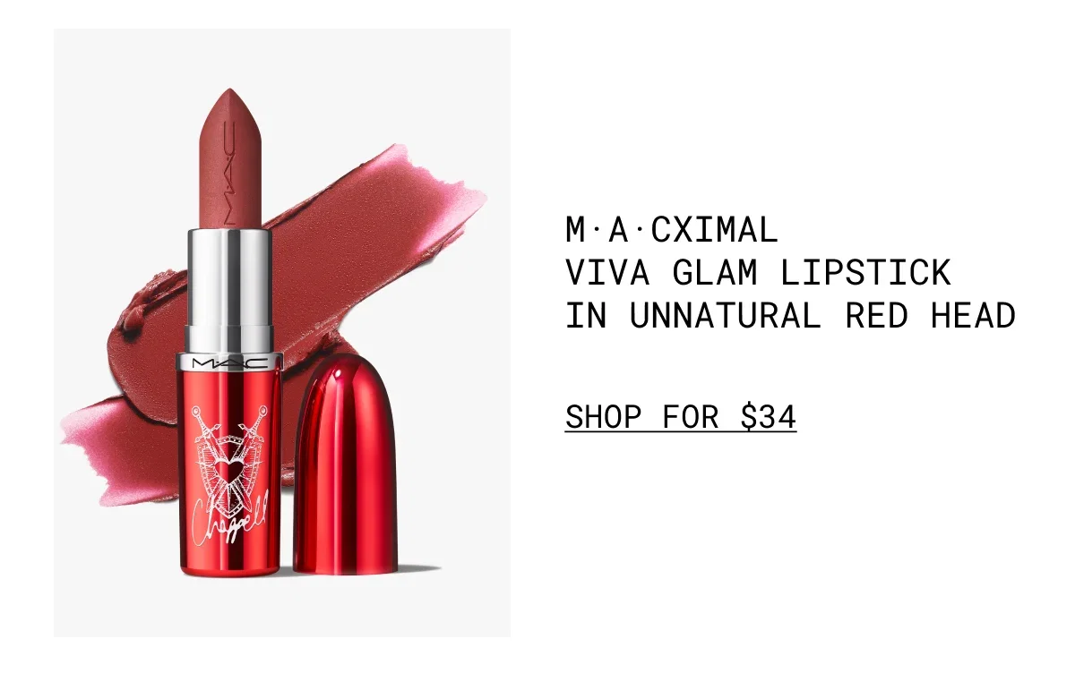 M·A·CXIMAL VIVA GLAM LIPSTICK IN UNNATURAL RED HEAD | shop for $34