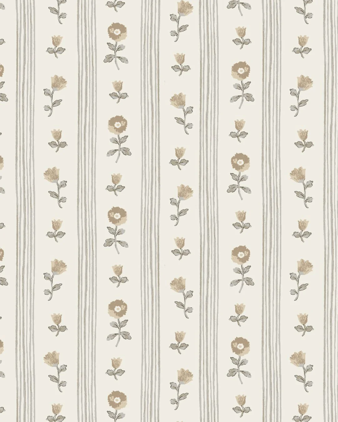 Image of Ruthie Stripe Fabric in Natural