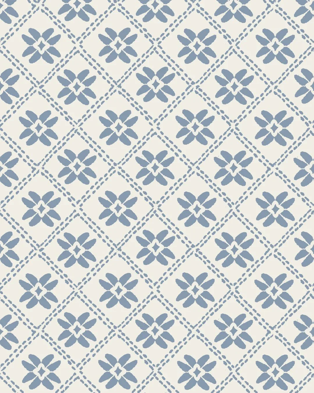 Image of Dainty Lattice Fabric in Dusty Blue