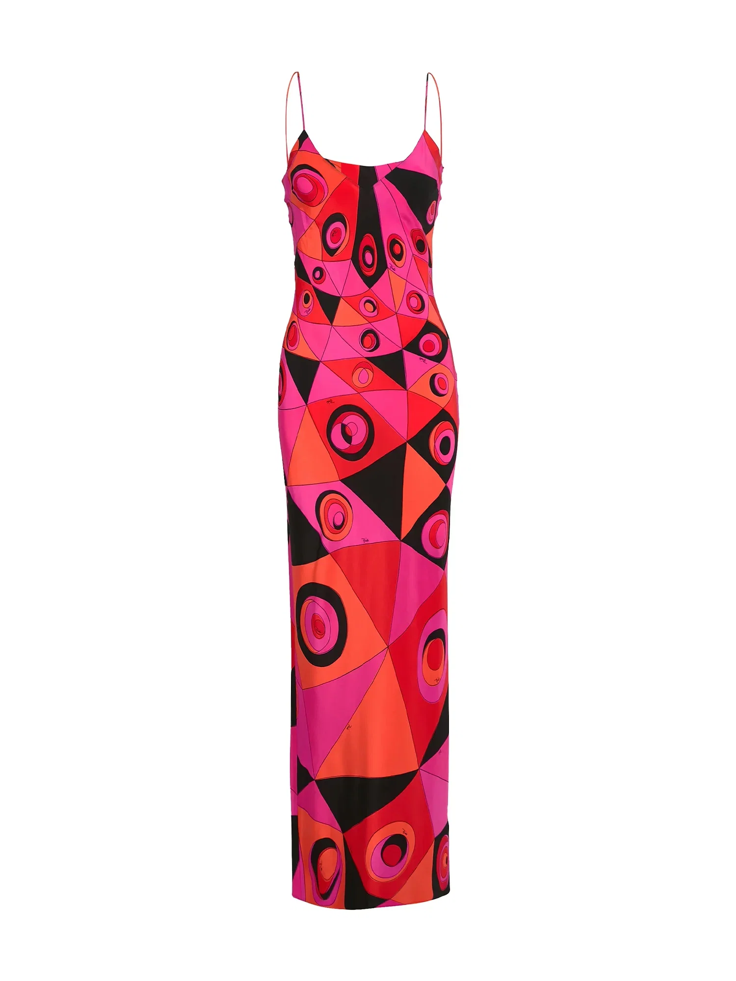 Image of Occhi-Print Silk Slip Dress