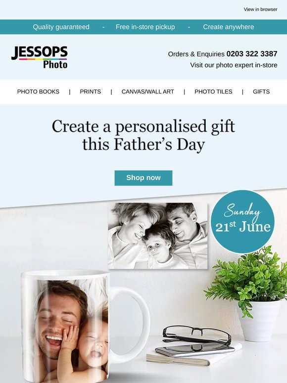 🎁 Surprise Dad with a personalised gift this Father's Day!