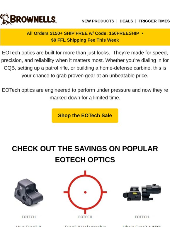 Save Up $239 on EOTech + FREE SHIPPING