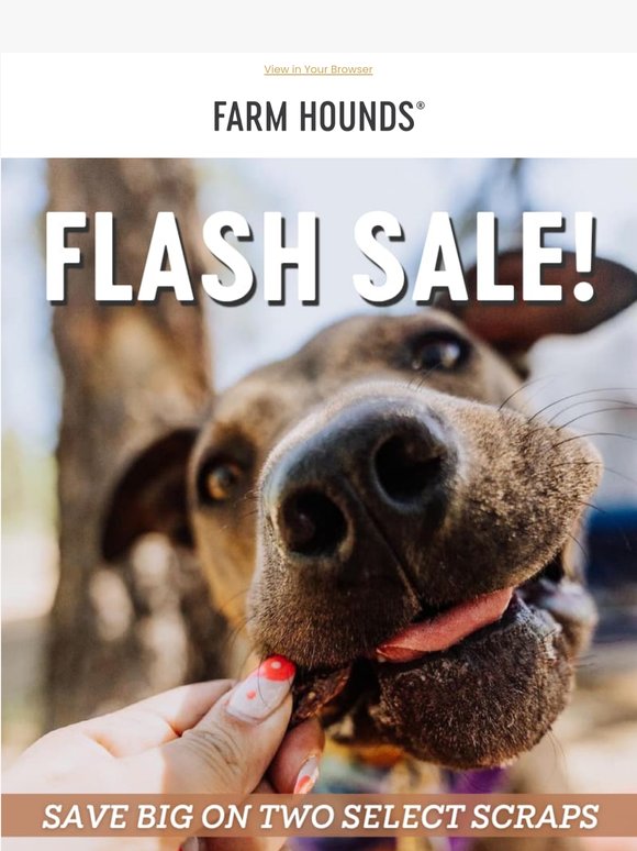 Scraps that slap. 33% off. 🐄