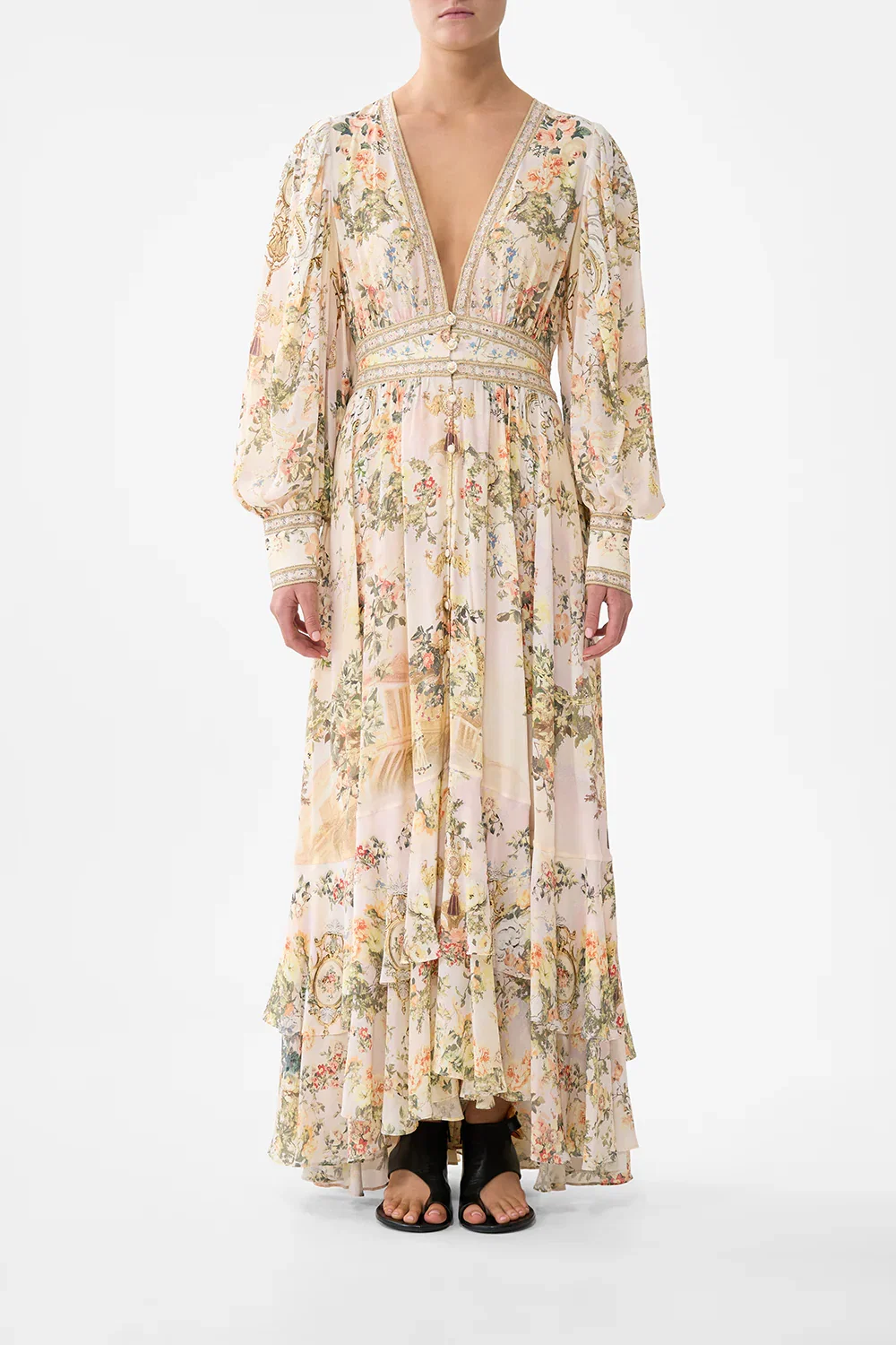 Image of LONG BUTTON FRONT DRESS TWILIGHT IN ISTANBUL