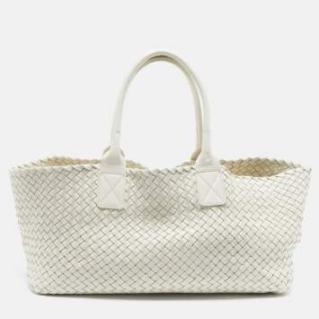 Cabat Medium White Intrecciato