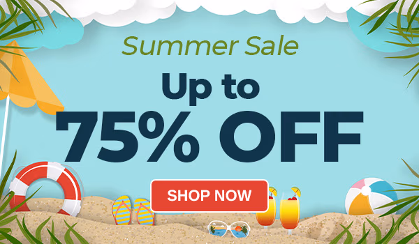 Summer Sale: Up to 75% Off