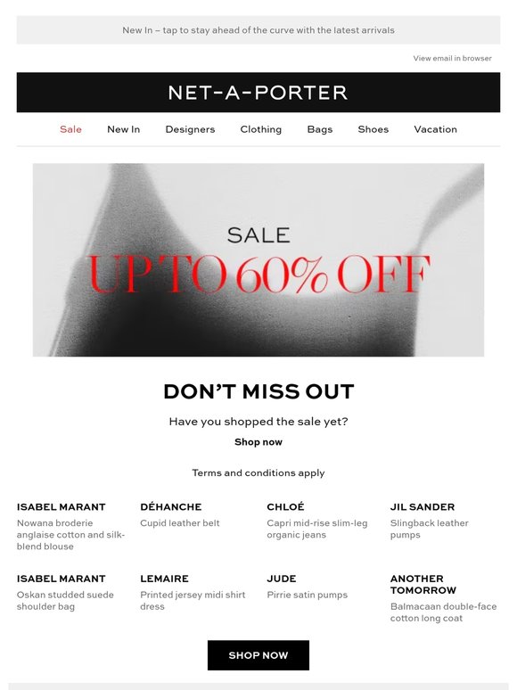Have you shopped up to 60% off?
