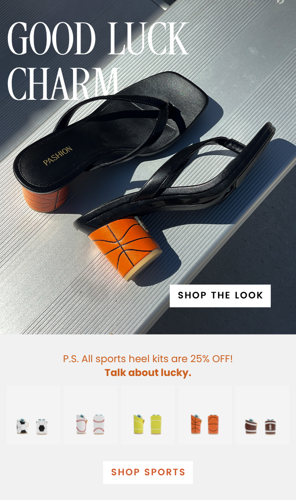 Good luck charm: sports heel kits