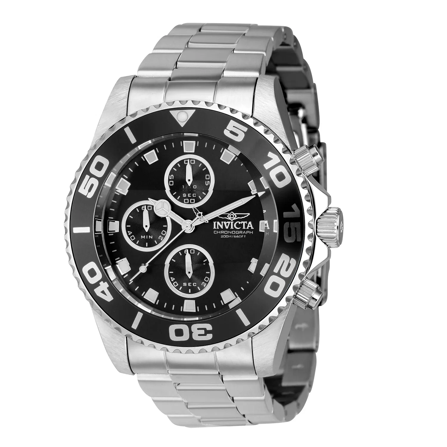Image of Invicta Men's 43mm Pro Diver Quartz Chrono Coin Edge Bezel Bracelet Watch