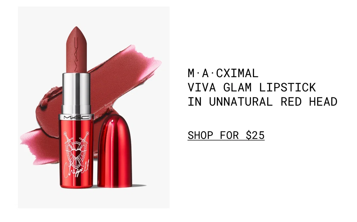 M·A·CXIMAL VIVA GLAM LIPSTICK IN UNNATURAL RED HEAD | shop for $25