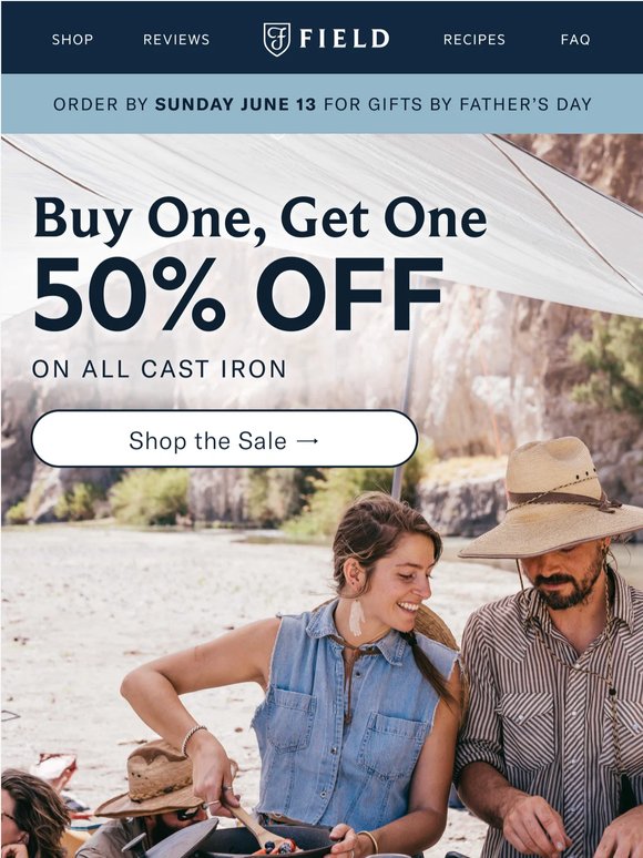 50% off your second skillet