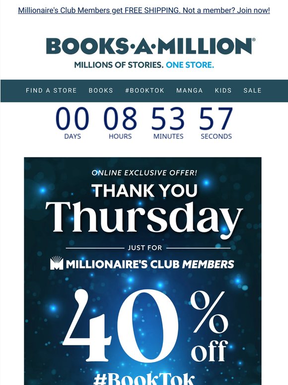 FINAL HOURS - 40% Off BookTok Faves!