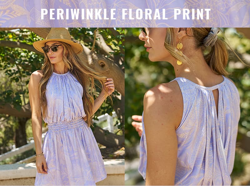 PERIWINKLE FLORAL PRINT
