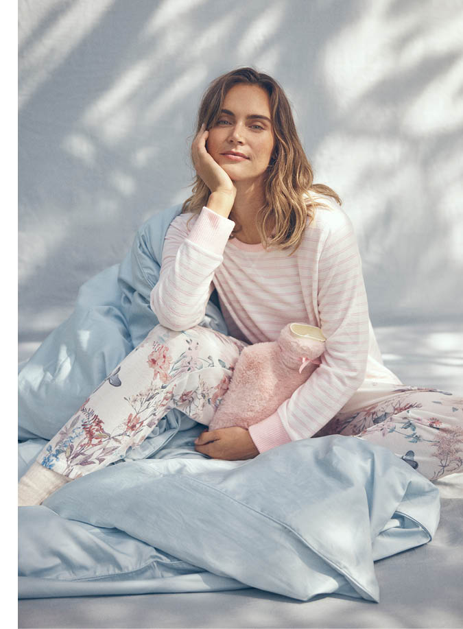 Brushed Stripe Pyjama Top