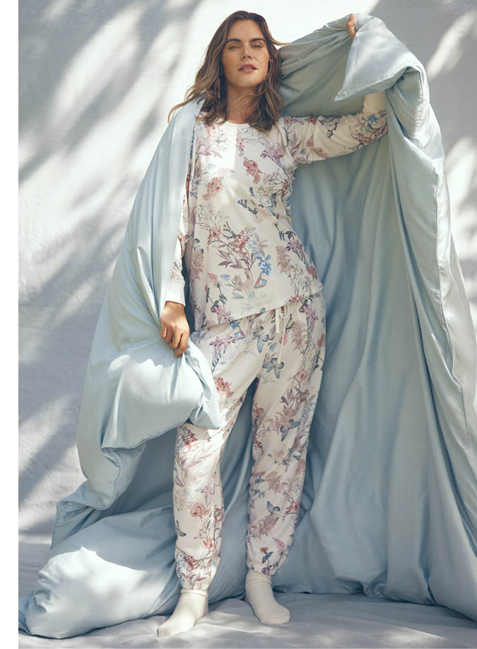 Brushed Butterfly Garden Pyjama Pant